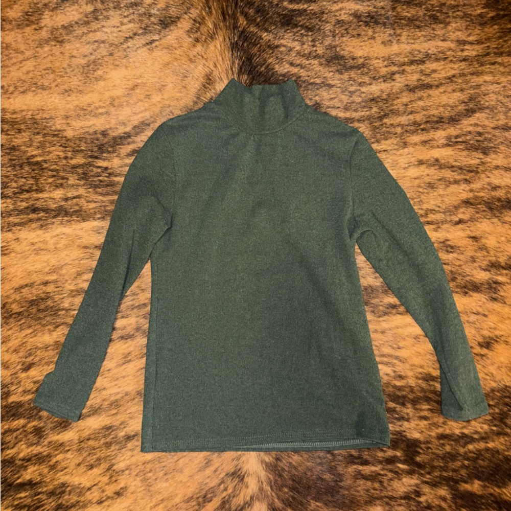 Green Cowl Neck Top with Long Sleeves